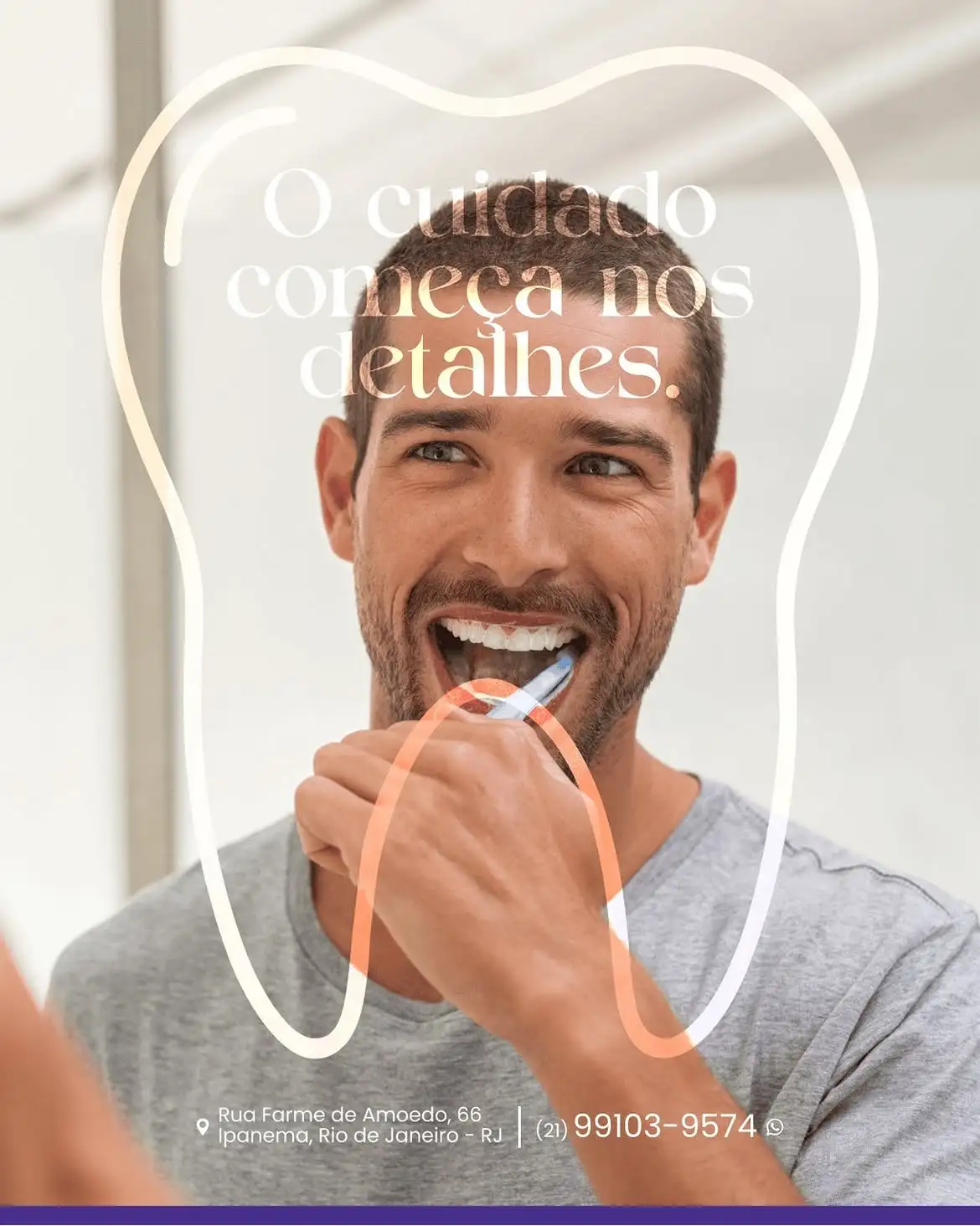 Grandes sorrisos começam com pequenos cuidados diários. Escovação, fio dental e acompanhamento o